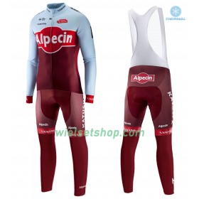 Fietskleding (Fietsshirt Lange Mouw + Lange Koersbroek) 2018 Team Katusha-Alpecin N001 Winter Thermal Fleece